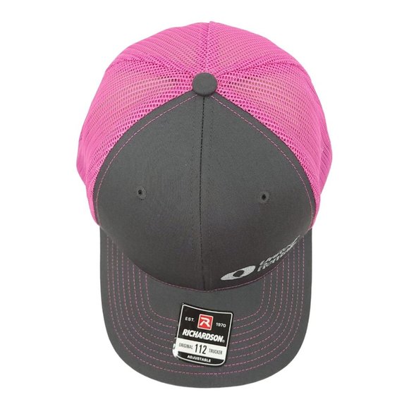 United Rentals Gray Pink Mesh Snapback Cap Trucker Baseball Hat Richardson NEW - Picture 6 of 12